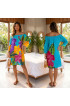 Hand Painted Rayon Off Shoulder Dress